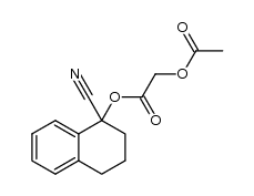 (+/-)-1-cyano-1,2,3,4-tetrahydronaphthalen-1-yl acetoxyacetate Structure