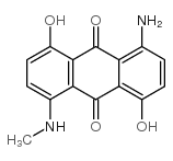 1-amino-4,8-dihydroxy-5-(methylamino)anthraquinone结构式