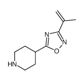 5-piperidin-4-yl-3-prop-1-en-2-yl-1,2,4-oxadiazole结构式