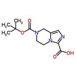 7-{[(2-Methyl-2-propanyl)oxy]carbonyl}-5,6,7,8-tetrahydroimidazo[1,5-a]pyrazine-3-carboxylic acid Structure