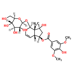 6-O-丁香酰筋骨草醇结构式