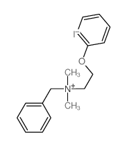 Benzenemethanaminium,N,N-dimethyl-N-(2-phenoxyethyl)-, iodide (1:1) Structure