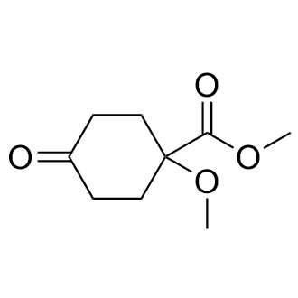 1-甲氧基-4-氧代环己烷-1-甲酸甲酯结构式