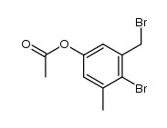 5-acetoxy-2-bromo-3-methylbenzyl bromide Structure