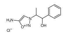 2-(5-aminooxadiazol-3-ium-3-yl)-1-phenylpropan-1-ol,chloride Structure