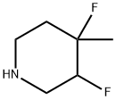 3,4-difluoro-4-methylpiperidine Structure