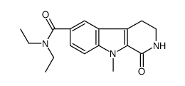 N,N-diethyl-9-methyl-1-oxo-3,4-dihydro-2H-pyrido[3,4-b]indole-6-carboxamide结构式