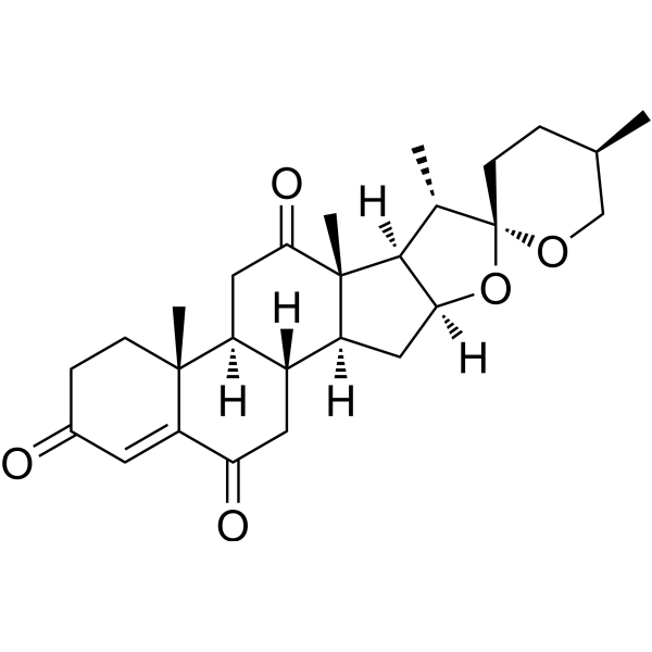 (25R)-Spirost-4-ene-3,6,12-trione structure