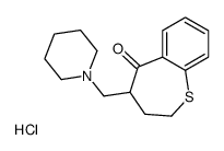 4-(piperidin-1-ium-1-ylmethyl)-3,4-dihydro-2H-1-benzothiepin-5-one,chloride Structure