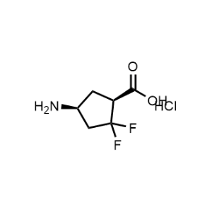 (1S,4S)-4-amino-2,2-difluorocyclopentane-1-carboxylic acid hydrochloride Structure