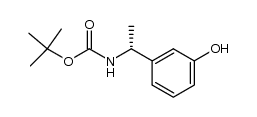 (R)-[1-(3-hydroxyphenyl)ethyl]carbamic acid tert-butyl ester结构式