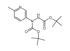 di-tert-butyl 1-(6-methylpyridin-3-yl)hydrazine-1,2-dicarboxylate结构式