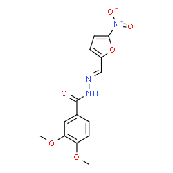 3,4-DIMETHOXY-N'-[(5-NITRO-2-FURYL)METHYLENE]BENZENECARBOHYDRAZIDE structure