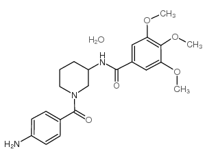 N-(1-(p-Aminobenzoyl)-3-piperidyl)-3,4,5-trimethoxybenzamide hydrate picture