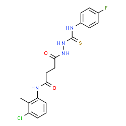 N-(3-chloro-2-methylphenyl)-4-(2-{[(4-fluorophenyl)amino]carbonothioyl}hydrazino)-4-oxobutanamide structure