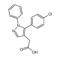 5-(4-Chlorophenyl)-1-phenyl-1H-pyrazole-4-acetic acid Structure