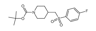 4-(4-Fluoro-benzenesulfonylmethyl)-piperidine-1-carboxylic acid tert-butyl ester结构式