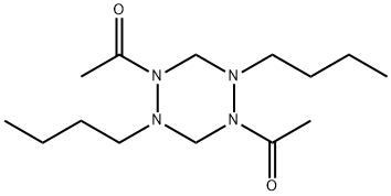 1,4-Diacetyl-2,5-dibutylhexahydro-1,2,4,5-tetrazine结构式