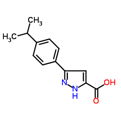 3-(4-Isopropylphenyl)-1H-pyrazole-5-carboxylic acid structure