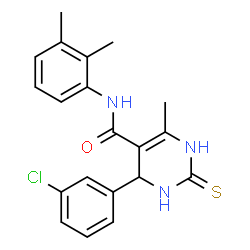 4-(3-chlorophenyl)-N-(2,3-dimethylphenyl)-6-methyl-2-thioxo-1,2,3,4-tetrahydropyrimidine-5-carboxamide Structure