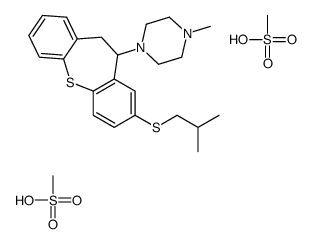 methanesulfonic acid,1-methyl-4-[3-(2-methylpropylsulfanyl)-5,6-dihydrobenzo[b][1]benzothiepin-5-yl]piperazine Structure