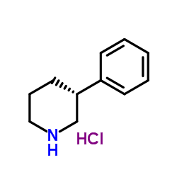 (3R)-3-Phenylpiperidine hydrochloride (1:1)结构式