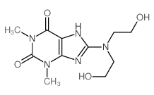 1H-Purine-2,6-dione,8-[bis(2-hydroxyethyl)amino]-3,9-dihydro-1,3-dimethyl-结构式