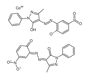 hydrogen bis[2,4-dihydro-4-[(2-hydroxy-5-nitrophenyl)azo]-5-methyl-2-phenyl-3H-pyrazol-3-onato(2-)]cobaltate(1-) picture