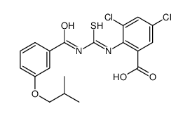 3,5-DICHLORO-2-[[[[3-(2-METHYLPROPOXY)BENZOYL]AMINO]THIOXOMETHYL]AMINO]-BENZOIC ACID Structure