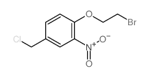 1-(2-bromoethoxy)-4-(chloromethyl)-2-nitro-benzene结构式