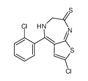 7-chloro-5-(2-chlorophenyl)-1,3-dihydro-2H-thieno-(2,3-e)-(1,4)-diazepine-2-thione picture