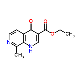 Ethyl 8-methyl-4-oxo-1,4-dihydro-1,7-naphthyridine-3-carboxylate结构式