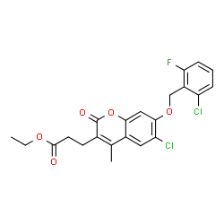 ethyl 3-[6-chloro-7-[(2-chloro-6-fluorophenyl)methoxy]-4-methyl-2-oxochromen-3-yl]propanoate picture