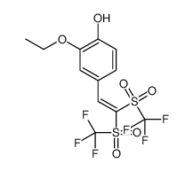 4-[2,2-bis(trifluoromethylsulfonyl)ethenyl]-2-ethoxyphenol Structure