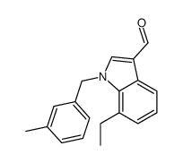 1H-Indole-3-carboxaldehyde,7-ethyl-1-[(3-methylphenyl)methyl]-(9CI) Structure