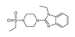 Piperazine, 1-(1-ethyl-1H-benzimidazol-2-yl)-4-(ethylsulfonyl)- (9CI)结构式