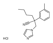 2-Imidazol-1-ylmethyl-2-m-tolyl-hexanenitrile; hydrochloride Structure