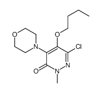 5-butoxy-6-chloro-2-methyl-4-morpholin-4-ylpyridazin-3-one结构式