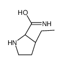 2-Pyrrolidinecarboxamide,3-ethyl-,trans-(9CI) structure