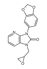 3-benzo[1,3]dioxol-5-yl-1-oxiranylmethyl-1,3-dihydro-imidazo[4,5-b]pyridin-2-one Structure