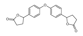 5-[4-[4-(5-oxooxolan-2-yl)phenoxy]phenyl]oxolan-2-one Structure