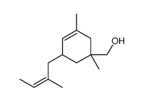 [1,3-dimethyl-5-(2-methylbut-2-enyl)cyclohex-3-en-1-yl]methanol Structure