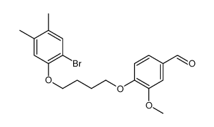 4-[4-(2-bromo-4,5-dimethylphenoxy)butoxy]-3-methoxybenzaldehyde Structure