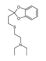 N,N-diethyl-2-[2-(2-methyl-1,3-benzodioxol-2-yl)ethylsulfanyl]ethanamine结构式