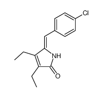 3,4-Diethyl-2-(Z)-(p-chlorbenzyliden)-pyrrolin-5-on结构式