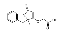 (+/-)-(5-benzyl-5-methyl-2-oxo-5H-thiophen-4-yloxy)-acetic acid Structure