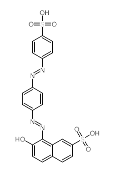 (8E)-7-oxo-8-[[4-(4-sulfophenyl)diazenylphenyl]hydrazinylidene]naphthalene-2-sulfonic acid结构式