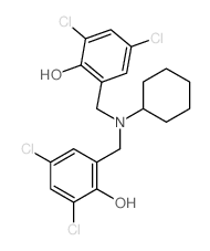 o-Cresol, a,a'-(cyclohexylimino)bis[4,6-dichloro- (8CI) Structure