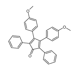 3,4-bis(4-methoxyphenyl)-2,5-diphenyl-2,4-cyclopentadien-1-one结构式