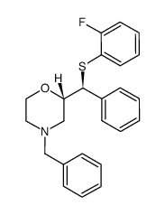 (2S)-2-[(S)-[(2-fluorophenyl)thio](phenyl)methyl]-4-(phenylmethyl)morpholine结构式